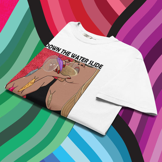Down the water slide - Unisex t-shirt (white)