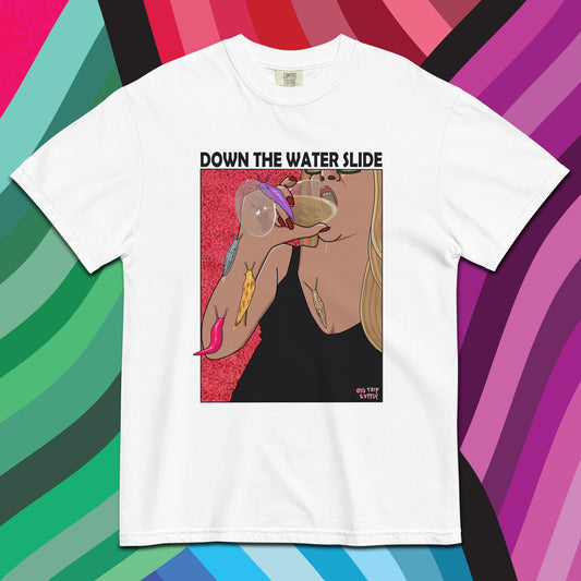 Down the water slide - Unisex t-shirt (white)
